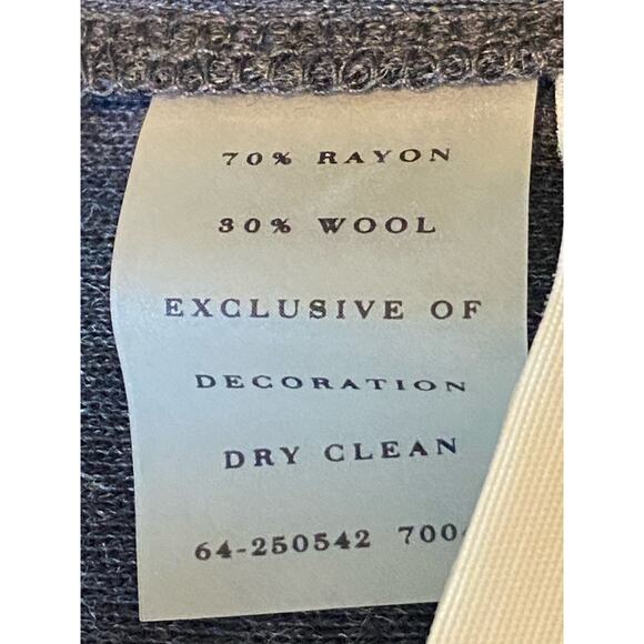 Ann Taylor Charcoal Gray Wool Blend Bodycon Accent Zipper Dress Size 8 Petite - Picture 10 of 10